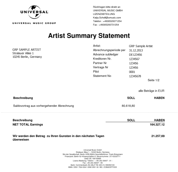 Statement Example